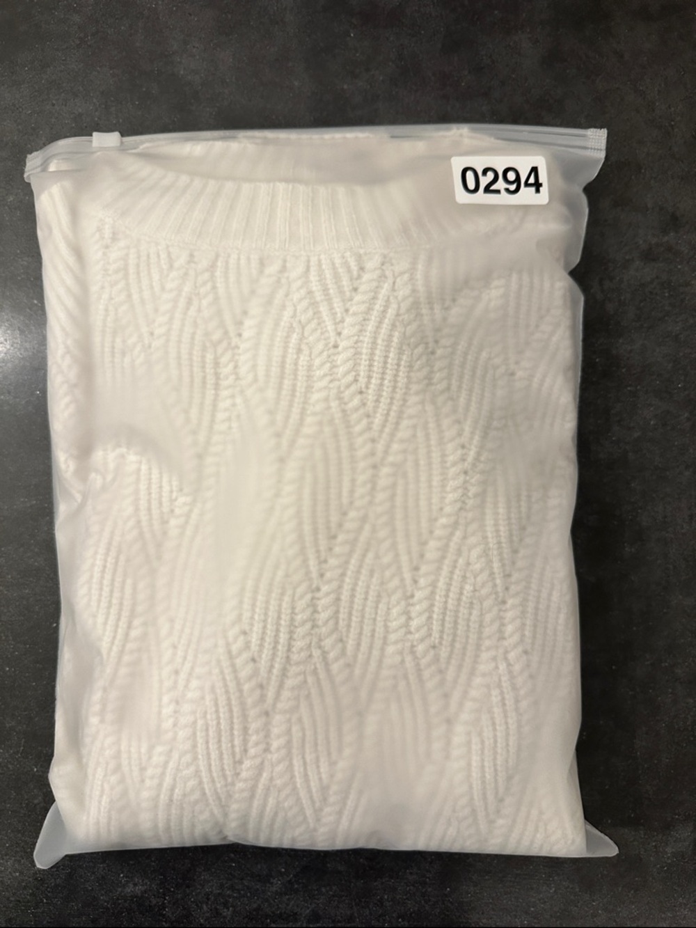Cyrus Off-White Cable Knit Crewneck Sweater - Picture 10 of 10
